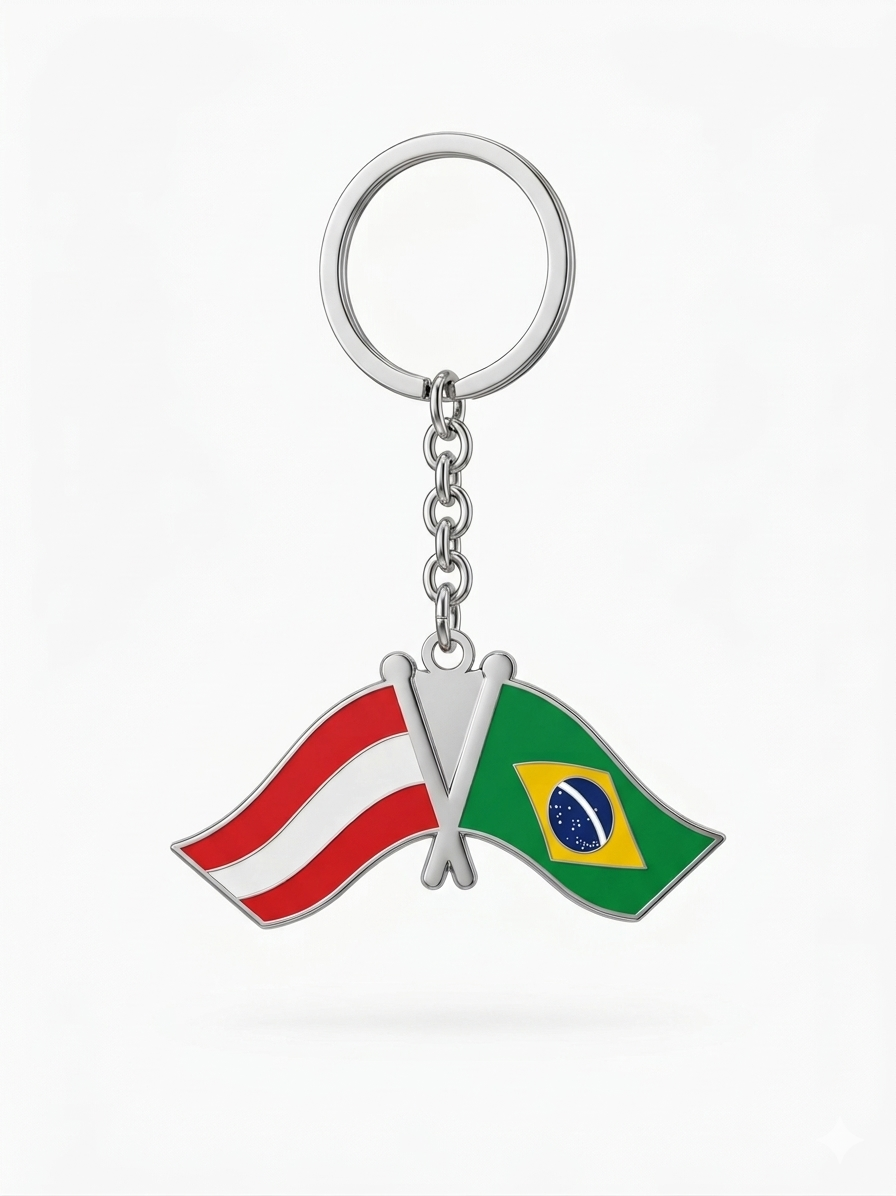 Brasil x Austria Keyring